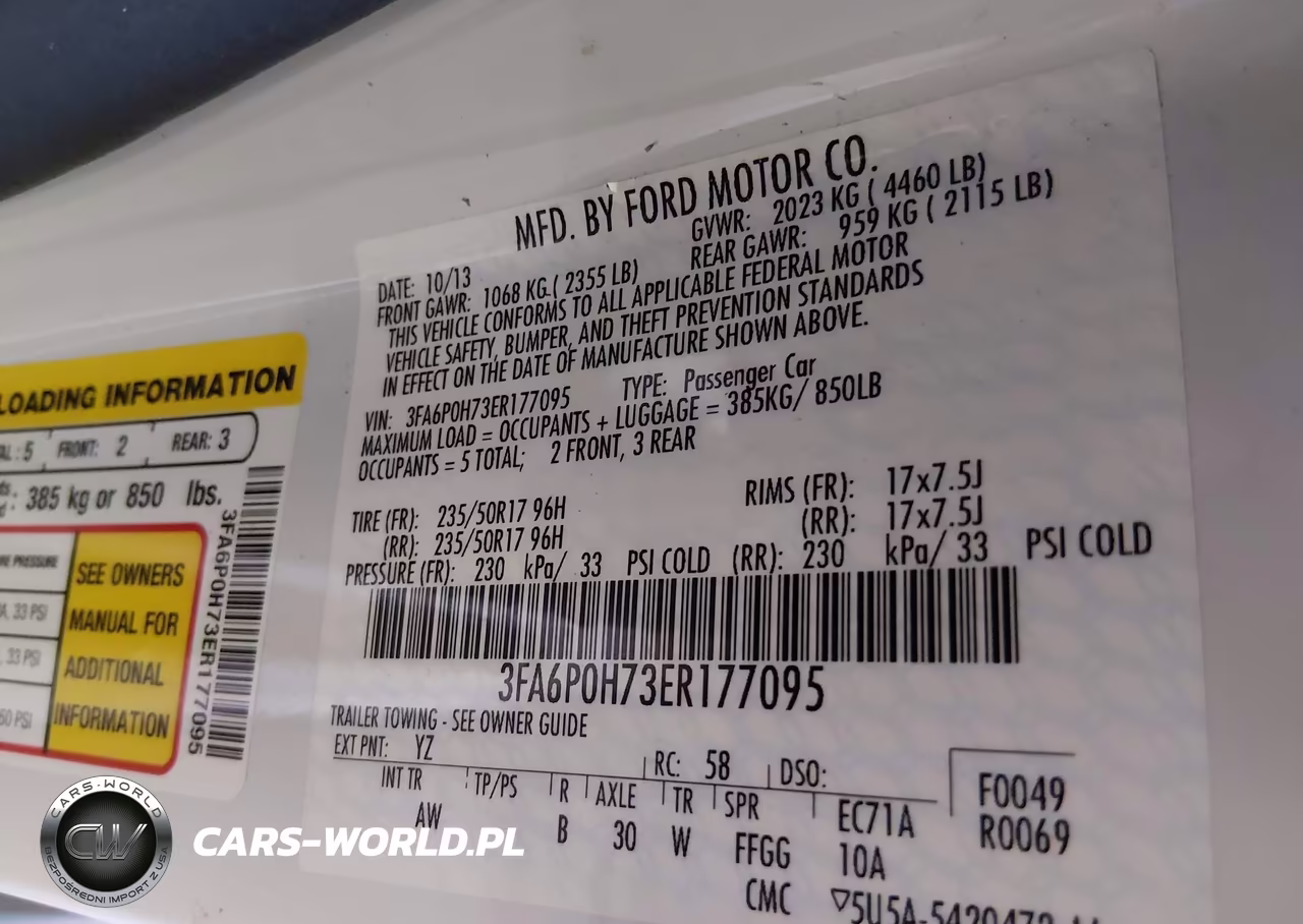 2014 Ford Fusion Se VIN:3FA6P0H73ER177095 - 9