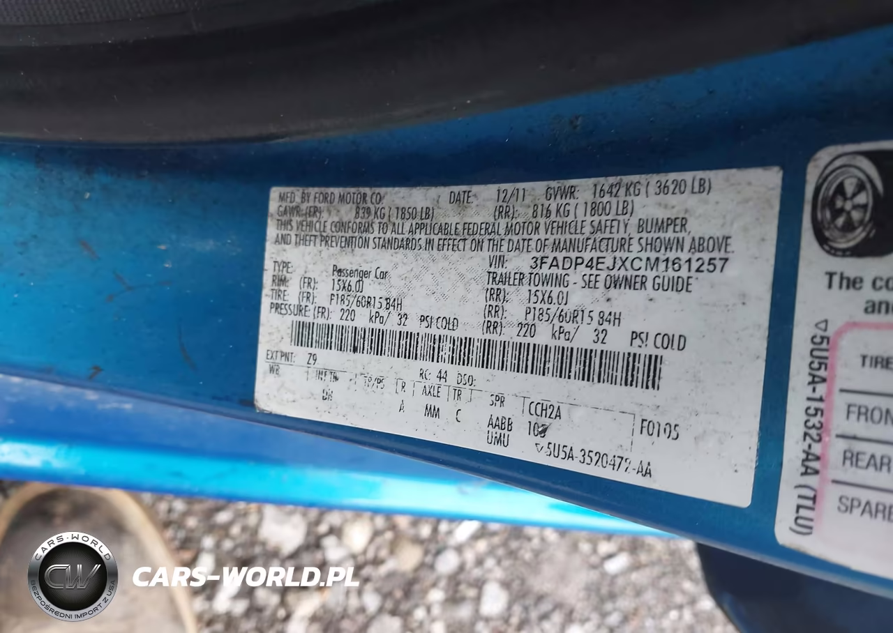 2012 Ford Fiesta Se VIN:3FADP4EJXCM161257 - 9