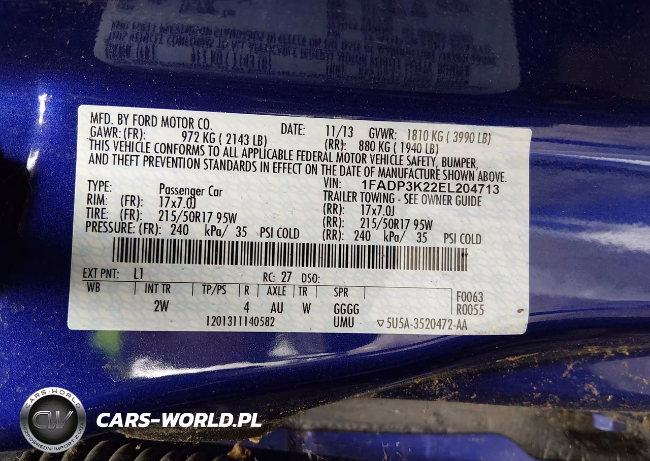 2014 Ford Focus Se VIN:1FADP3K22EL204713 - 9