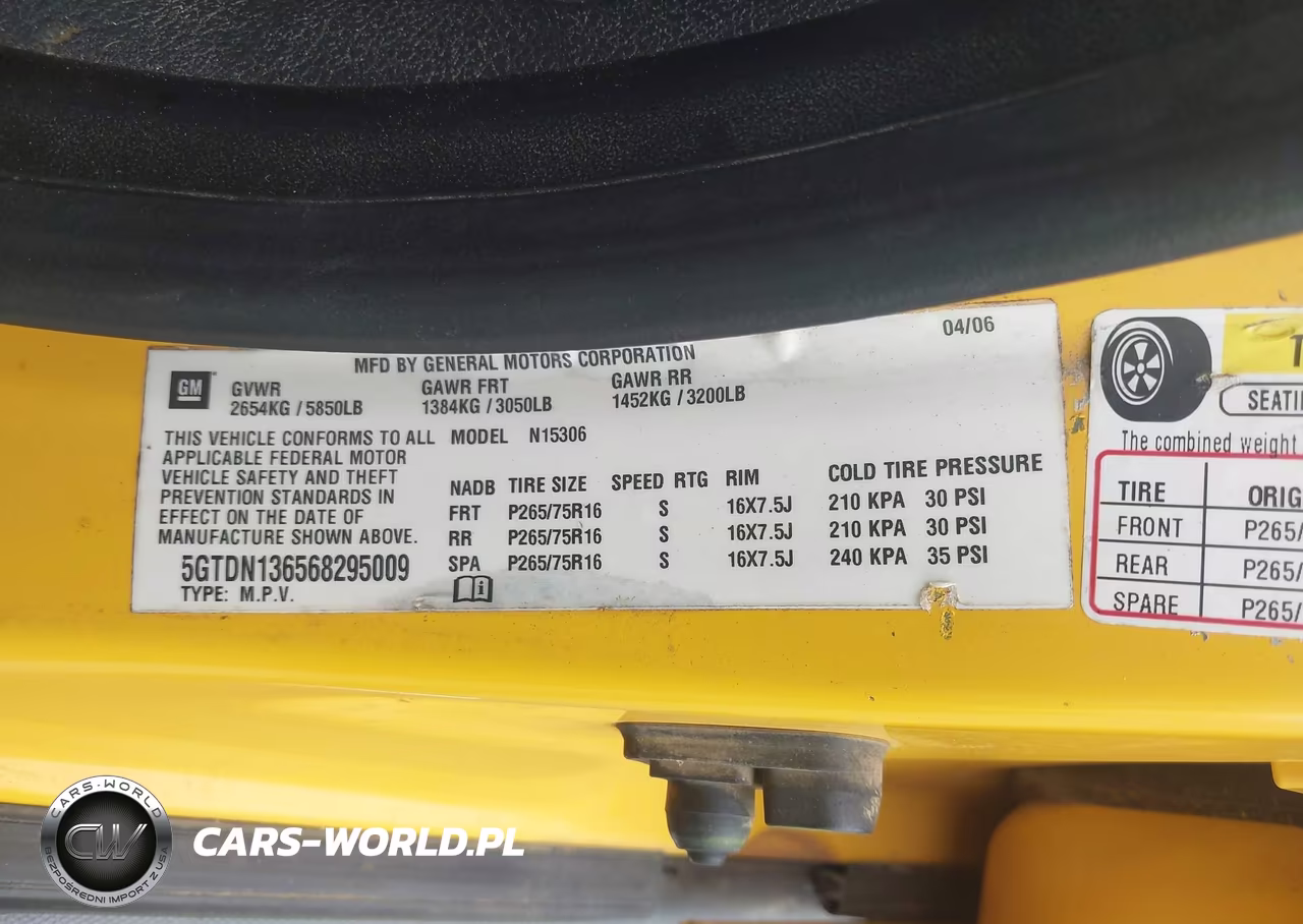 2006 Hummer H3 Suv VIN:5GTDN136568295009 - 9