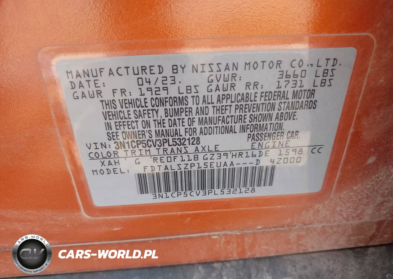2023 Nissan Kicks Sv Xtronic Cvt VIN:3N1CP5CV3PL532128 - 9
