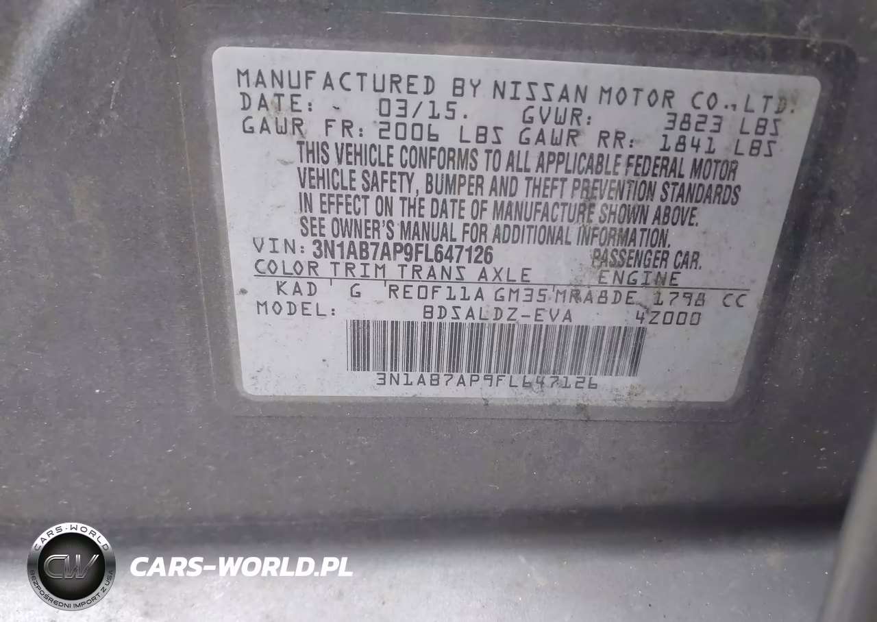2015 Nissan Sentra Fe+ S-S-Sl-Sr-Sv VIN:3N1AB7AP9FL647126 - 9