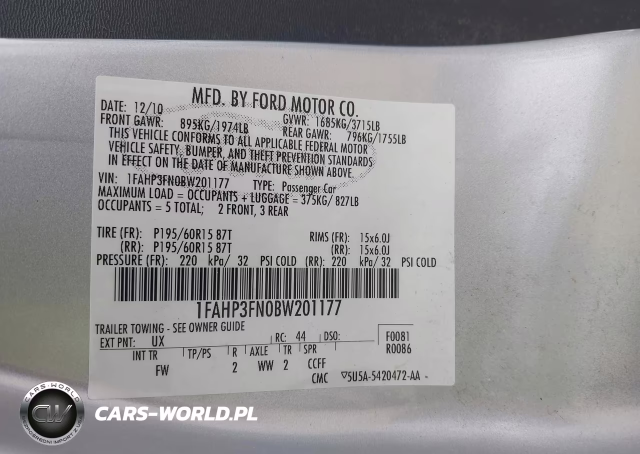 2011 Ford Focus Se VIN:1FAHP3FN0BW201177 - 9