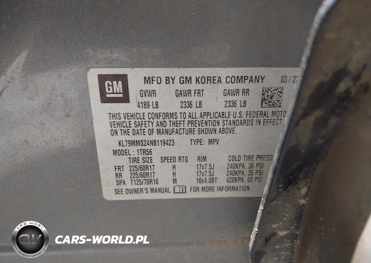 2022 Chevrolet Trailblazer Fwd Ls VIN:KL79MMS24NB119423 - 9
