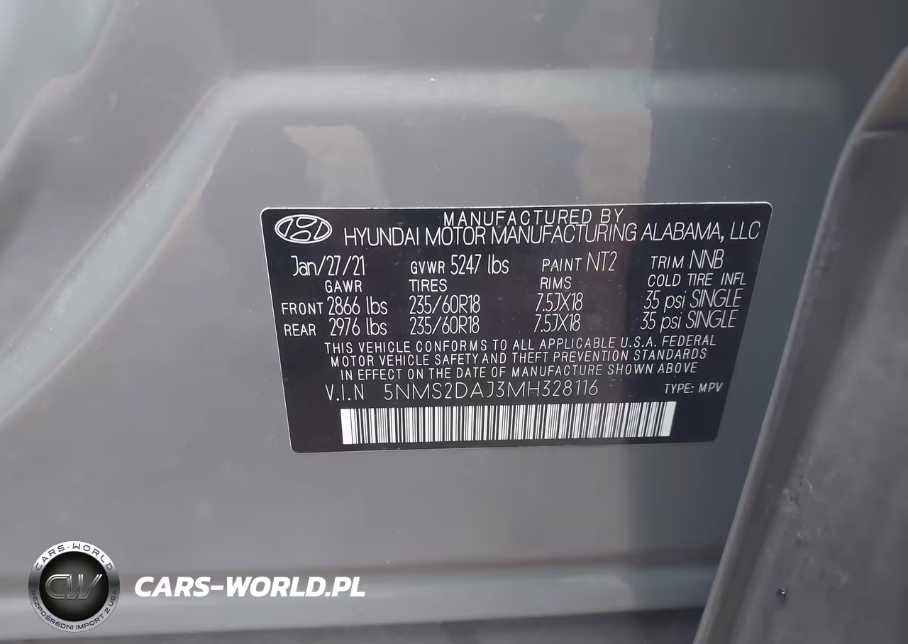 2021 Hyundai Santa Fe Sel VIN:5NMS2DAJ3MH328116 - 9
