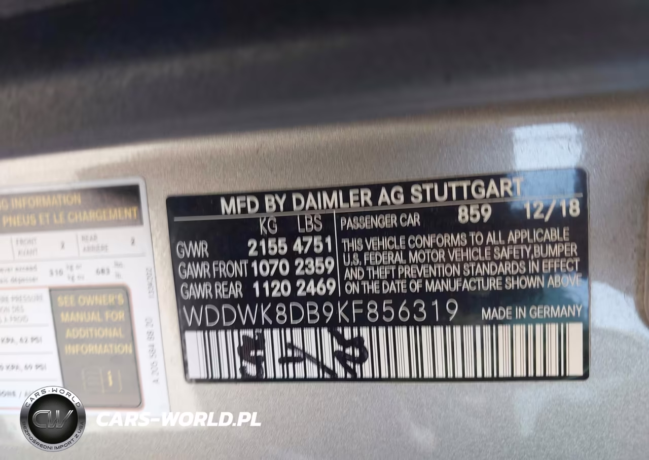 2019 Mercedes-Benz C 300 VIN:WDDWK8DB9KF856319 - 9