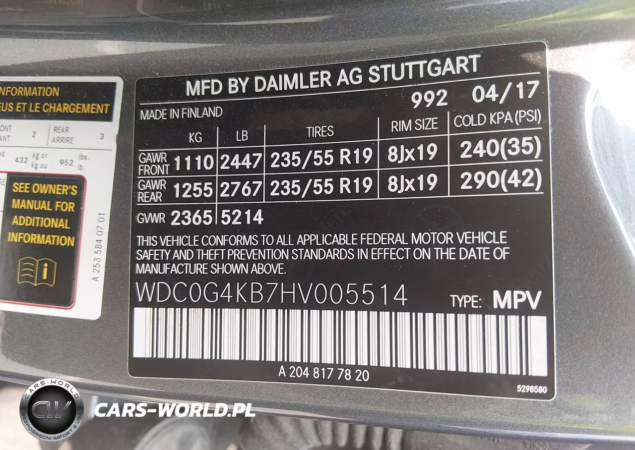 2017 Mercedes-Benz Glc 300 4Matic VIN:WDC0G4KB7HV005514 - 9