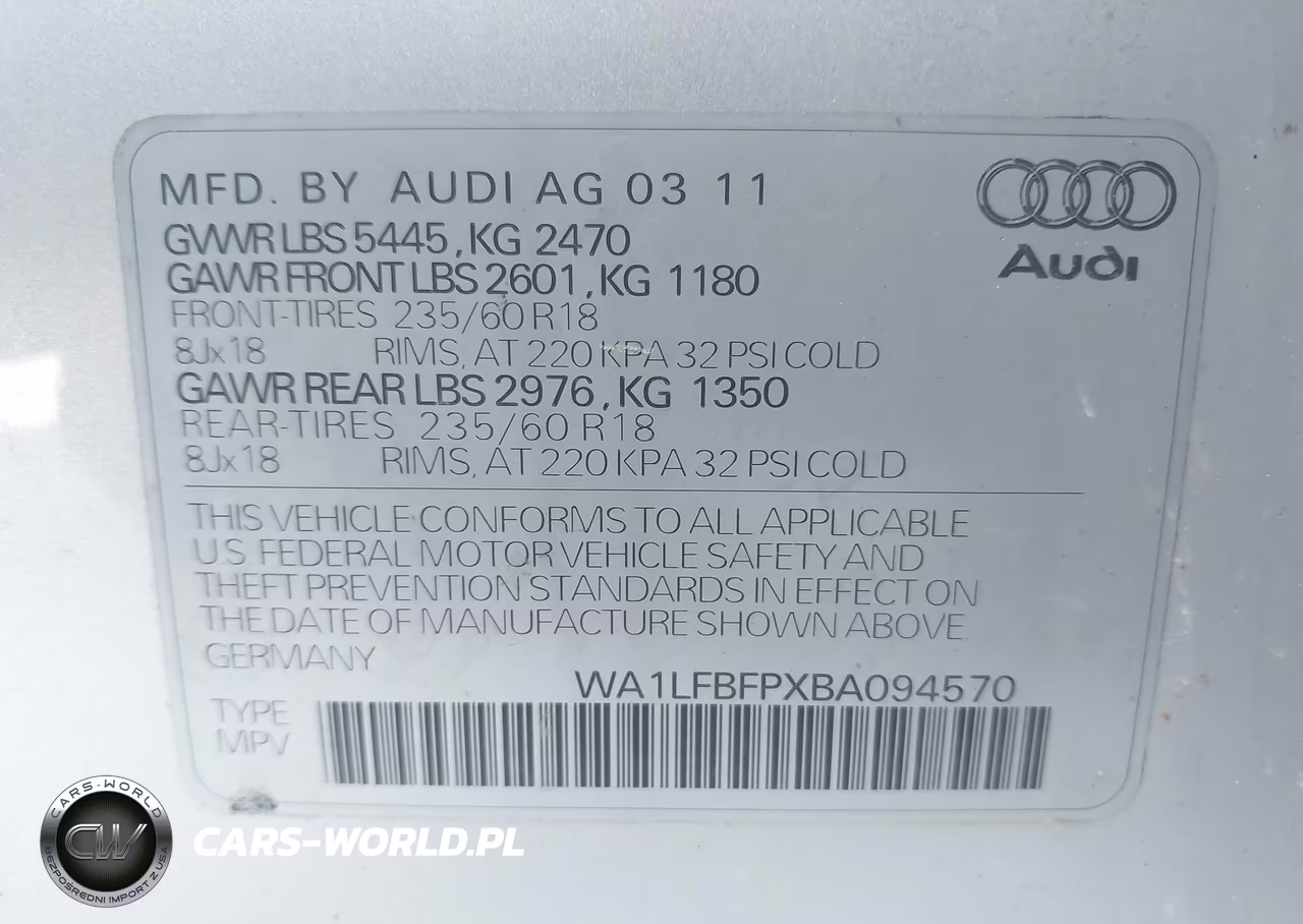 2011 Audi Q5 2.0T Premium VIN:WA1LFBFPXBA094570 - 9