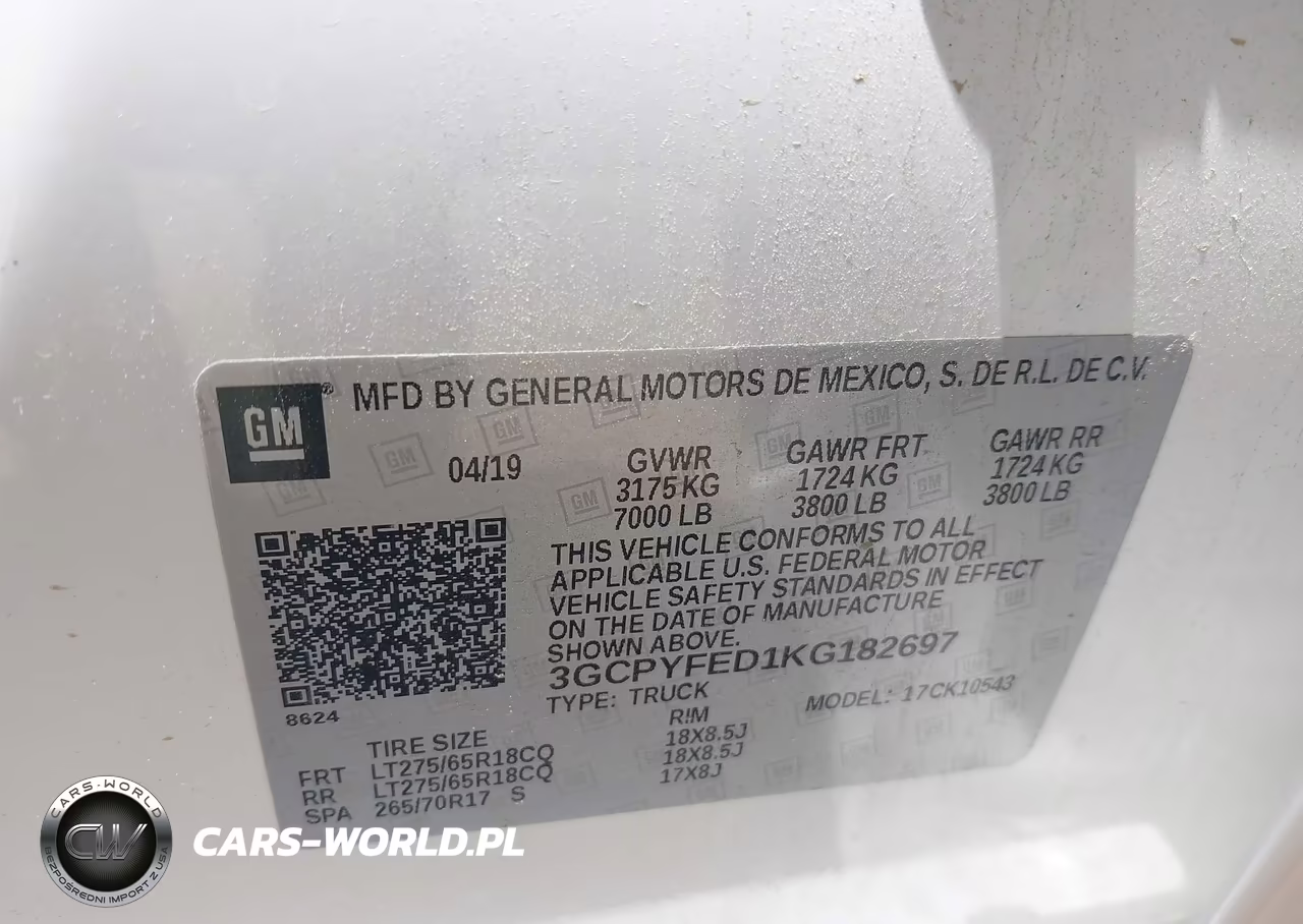 2019 Chevrolet Silverado 1500 Lt Trail Boss VIN:3GCPYFED1KG182697 - 9