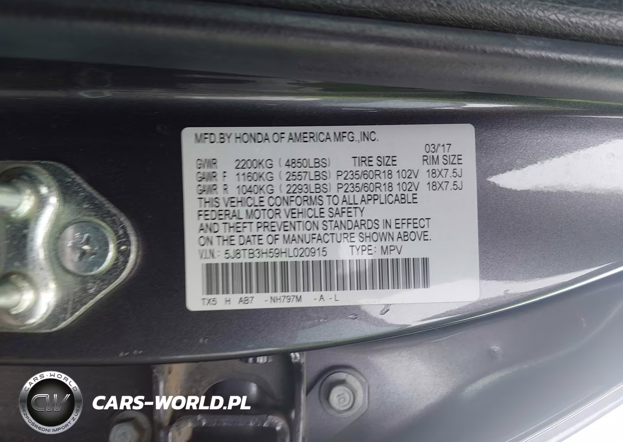 2017 Acura Rdx Technology Acurawatch Plus Packages-W-Technology Package VIN:5J8TB3H59HL020915 - 9