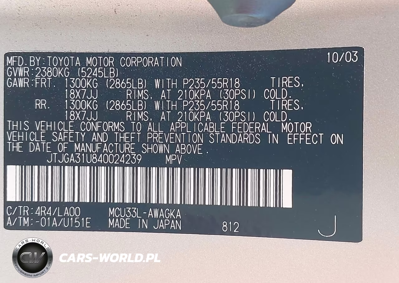 2004 Lexus Rx 330 VIN:JTJGA31U840024239 - 9