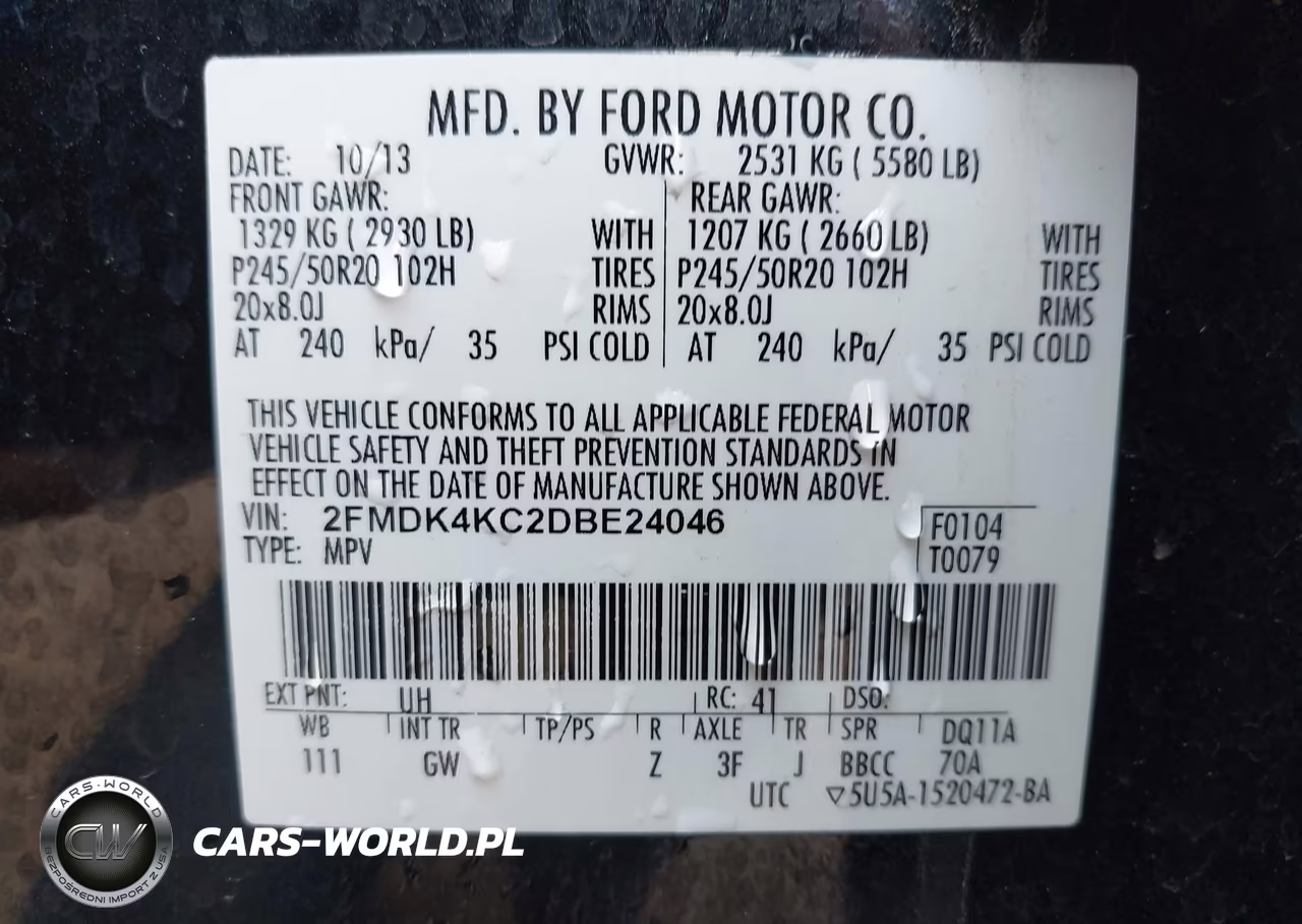2013 Ford Edge Limited VIN:2FMDK4KC2DBE24046 - 9
