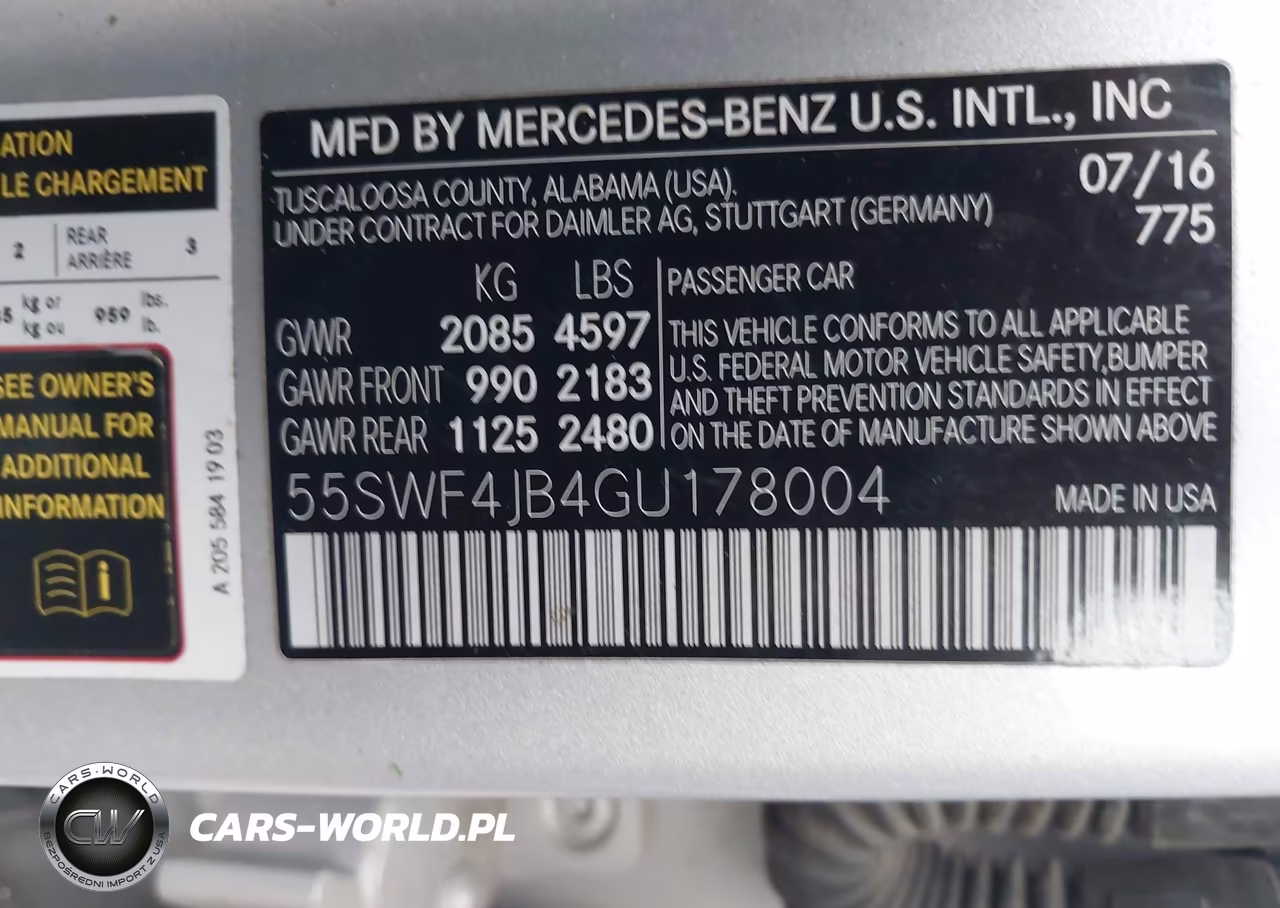 2016 Mercedes-Benz C 300 VIN:55SWF4JB4GU178004 - 9