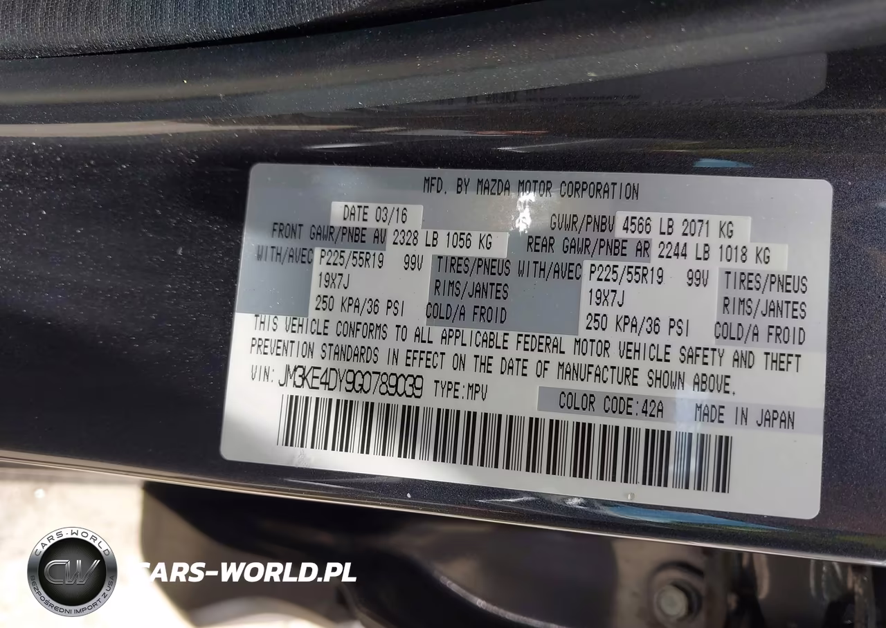 2016 Mazda Cx-5 Grand Touring VIN:JM3KE4DY9G0789039 - 9
