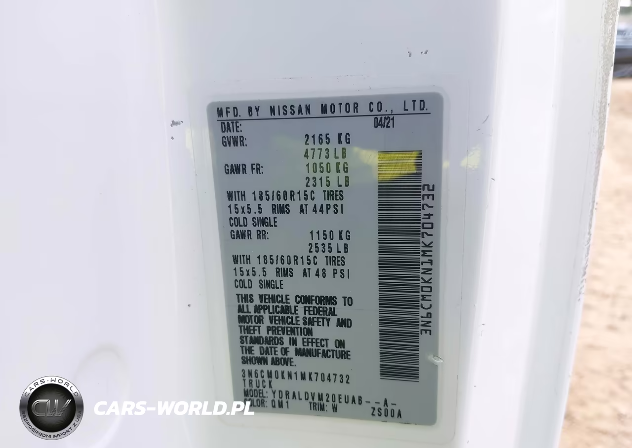 2021 Nissan Nv200 Cargo S Xtronic Cvt VIN:3N6CM0KN1MK704732 - 9