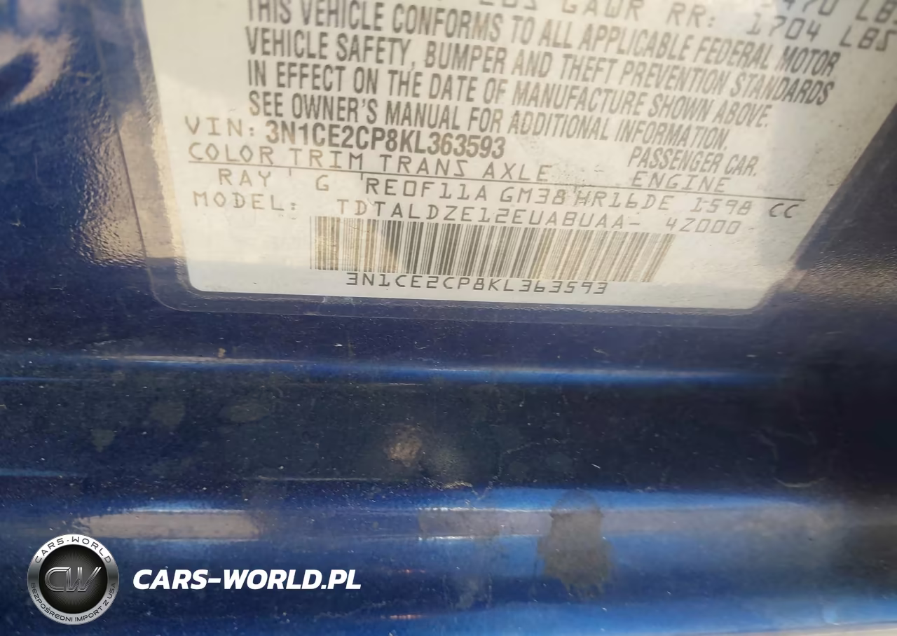 2019 Nissan Versa Note Sv VIN:3N1CE2CP8KL363593 - 9