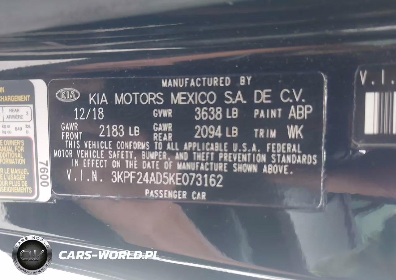 2019 Kia Forte Fe VIN:3KPF24AD5KE073162 - 9