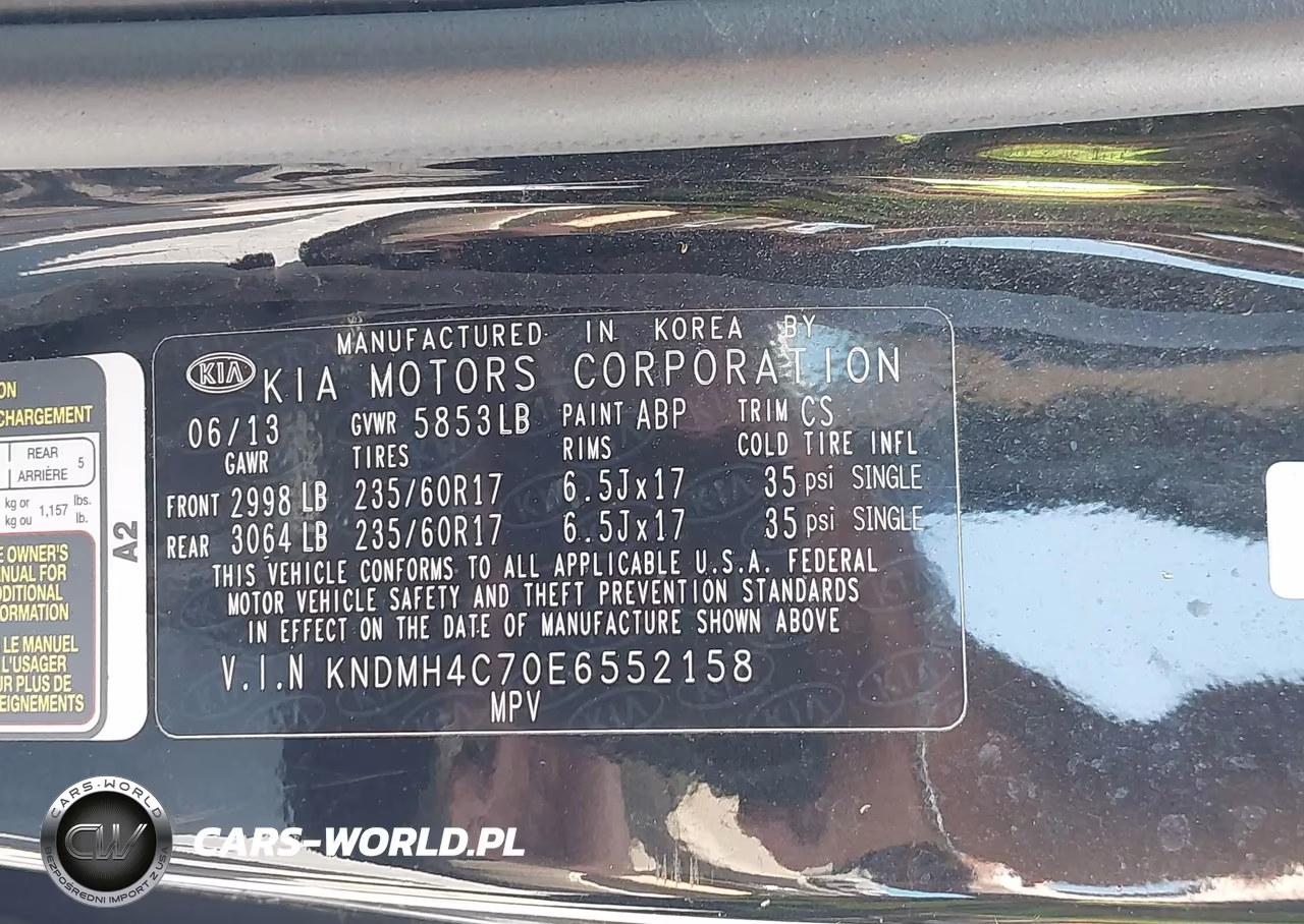 2014 Kia Sedona Ex VIN:KNDMH4C70E6552158 - 9