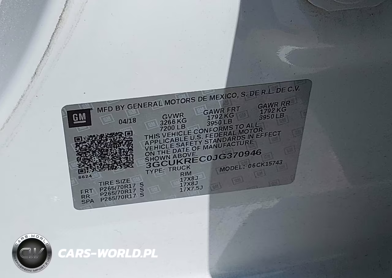 2018 Chevrolet Silverado 1500 1Lt VIN:3GCUKREC0JG370946 - 9