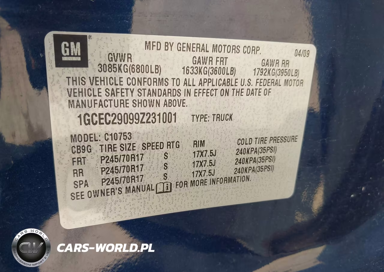 2009 Chevrolet Silverado 1500 Lt VIN:1GCEC29099Z231001 - 9