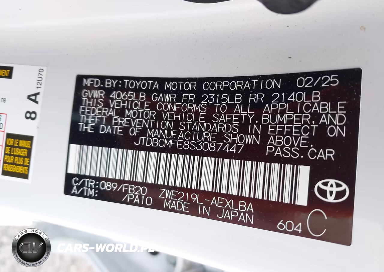 2025 Toyota Corolla Hybrid Le VIN:JTDBCMFE8S3087447 - 9