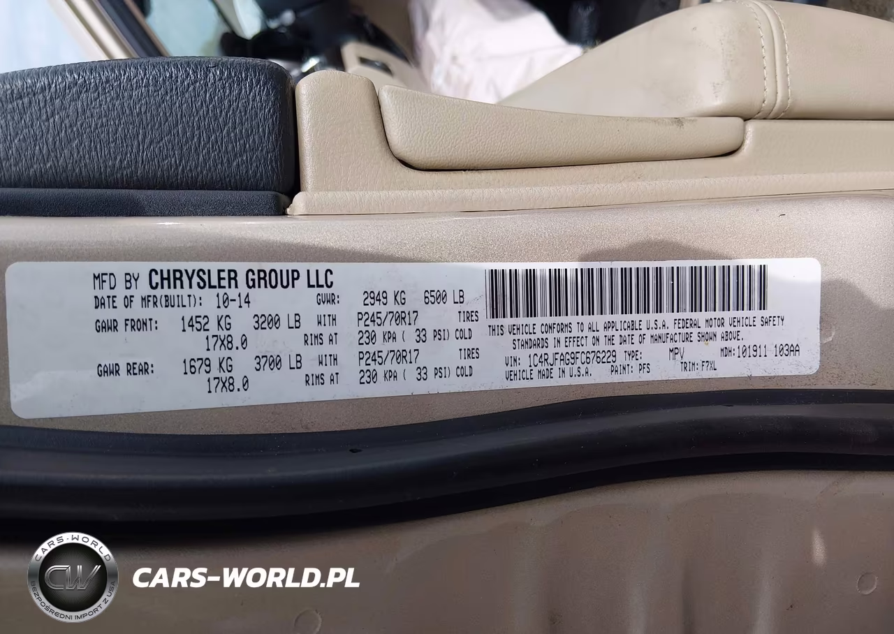 2015 Jeep Grand Cherokee Laredo VIN:1C4RJFAG9FC676229 - 9