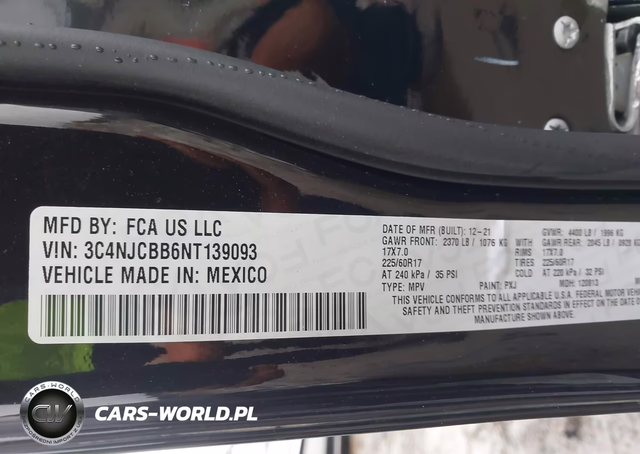 2022 Jeep Compass Latitude Fwd VIN:3C4NJCBB6NT139093 - 9