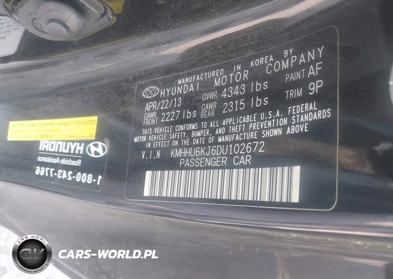 2013 Hyundai Genesis 3.8 Track VIN:KMHHU6KJ6DU102672 - 9