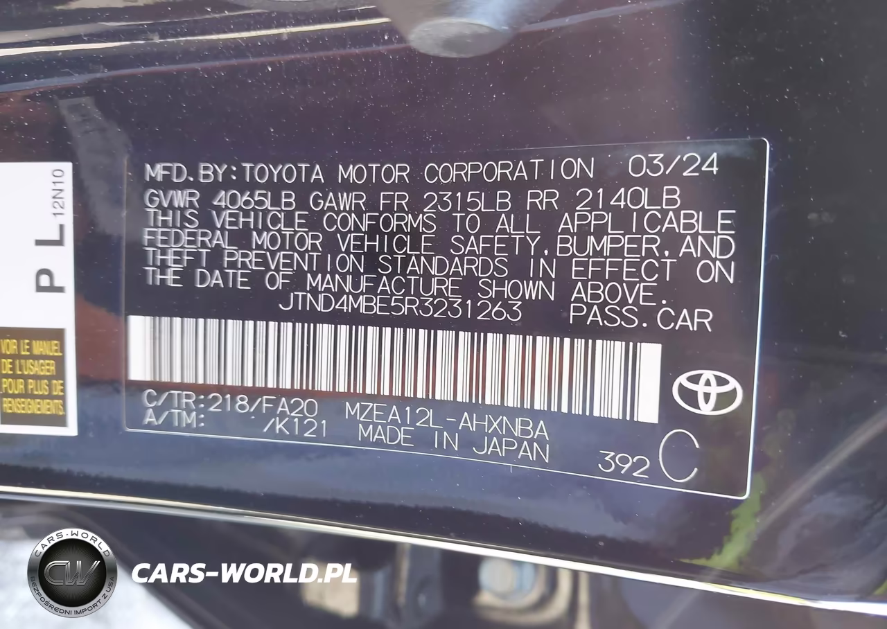 2024 Toyota Corolla Se VIN:JTND4MBE5R3231263 - 9