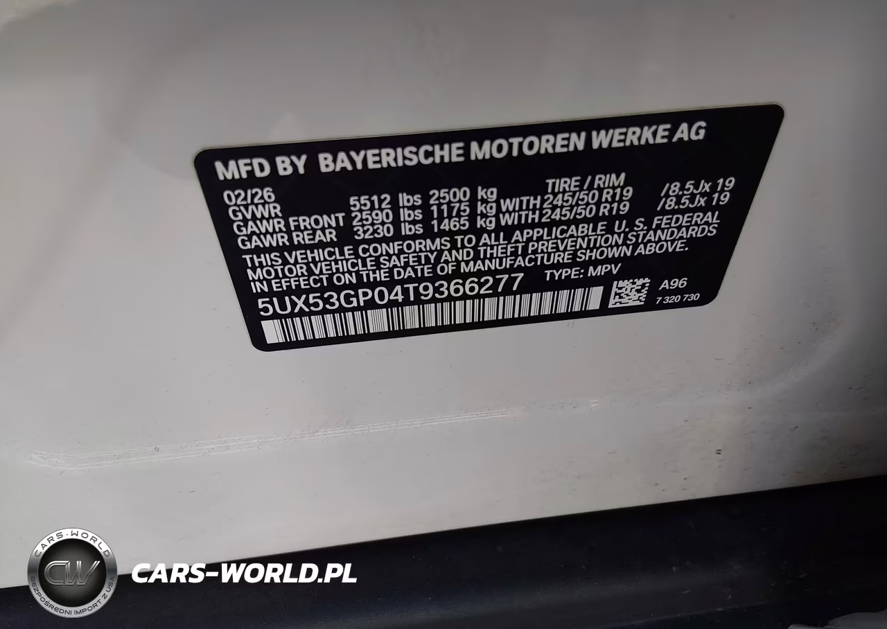 2026 BMW X3 30 xDrive VIN:5UX53GP04T9366277 - 9