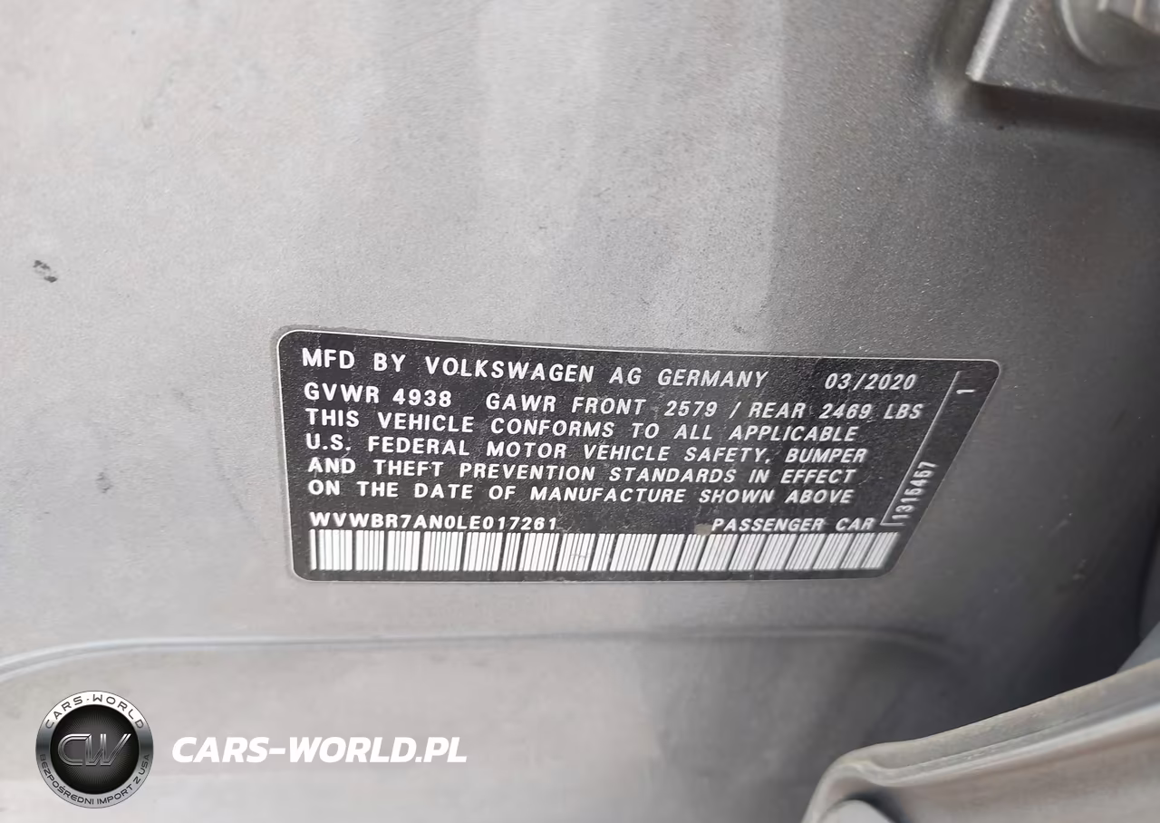 2020 Volkswagen Arteon 2.0T Se VIN:WVWBR7AN0LE017261 - 9