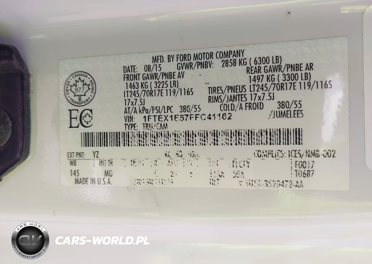 2015 Ford F-150 Xlt VIN:1FTEX1E87FFC41162 - 9