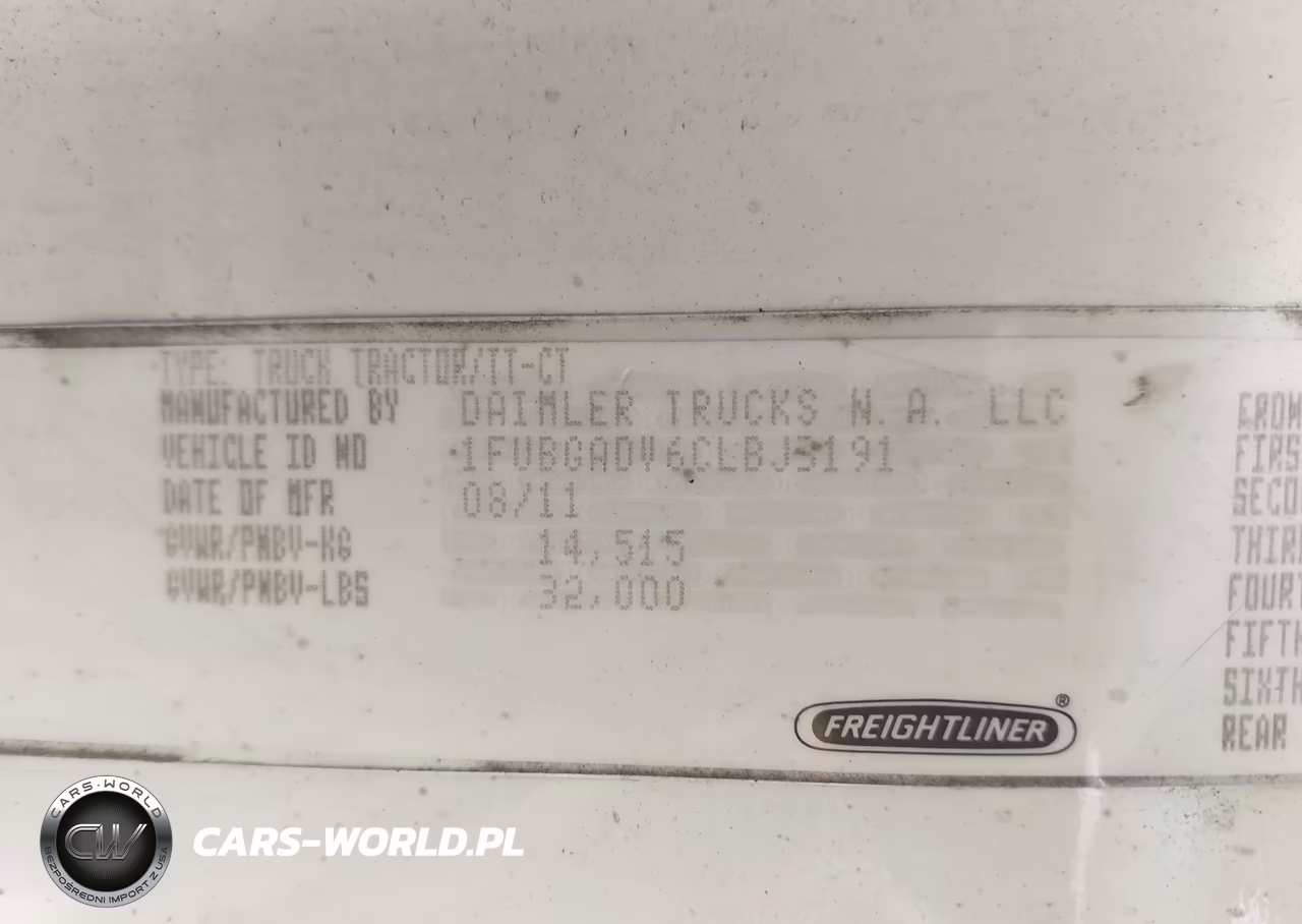 2012 Freightliner Cascadia 113 VIN:1FUBGADV6CLBJ3191 - 9