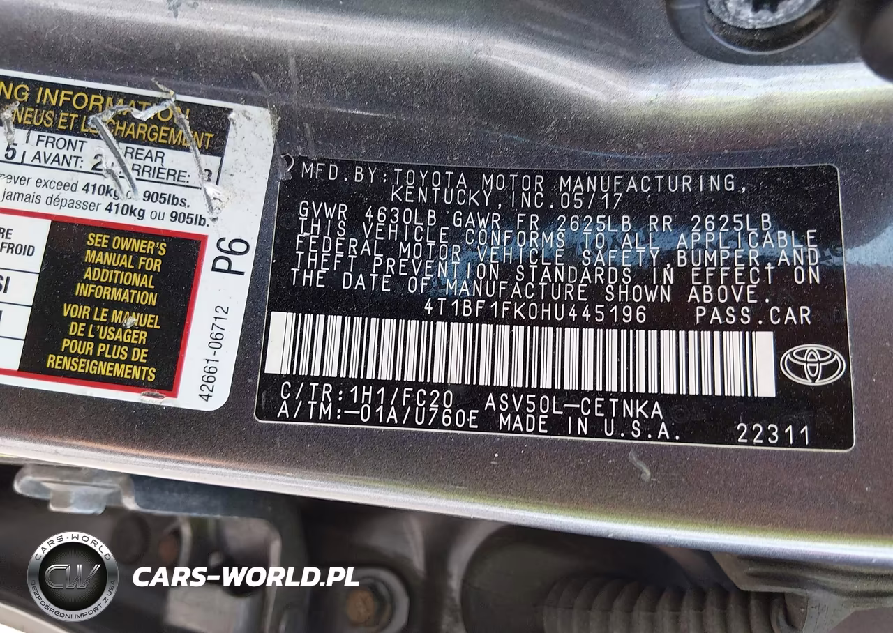 2017 Toyota Camry Le VIN:4T1BF1FK0HU445196 - 9