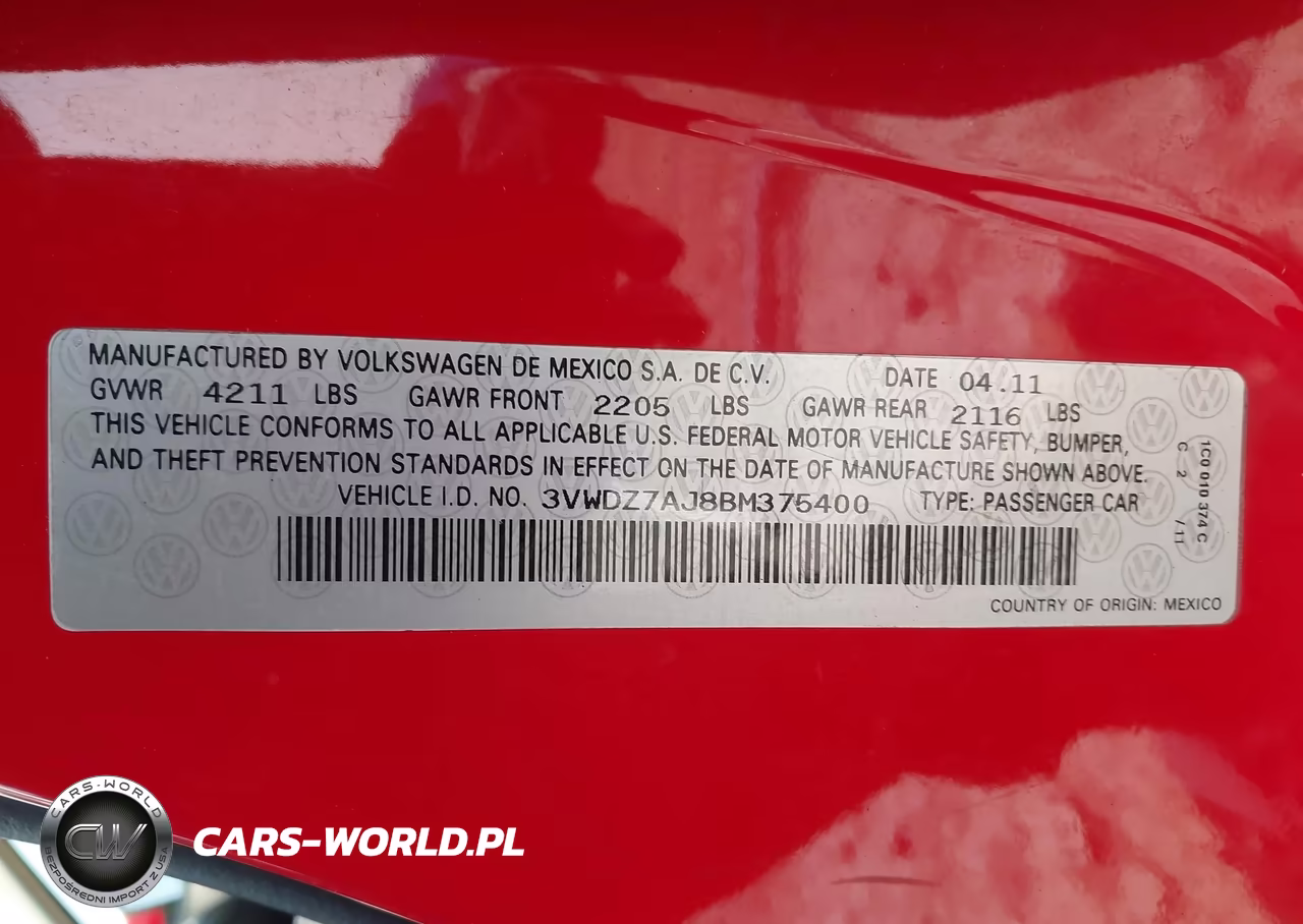 2011 Volkswagen Jetta 2.5L Se VIN:3VWDZ7AJ8BM375400 - 9