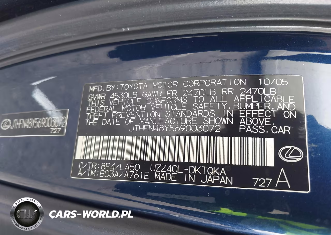 2006 Lexus Sc 430 VIN:JTHFN48Y569003072 - 9
