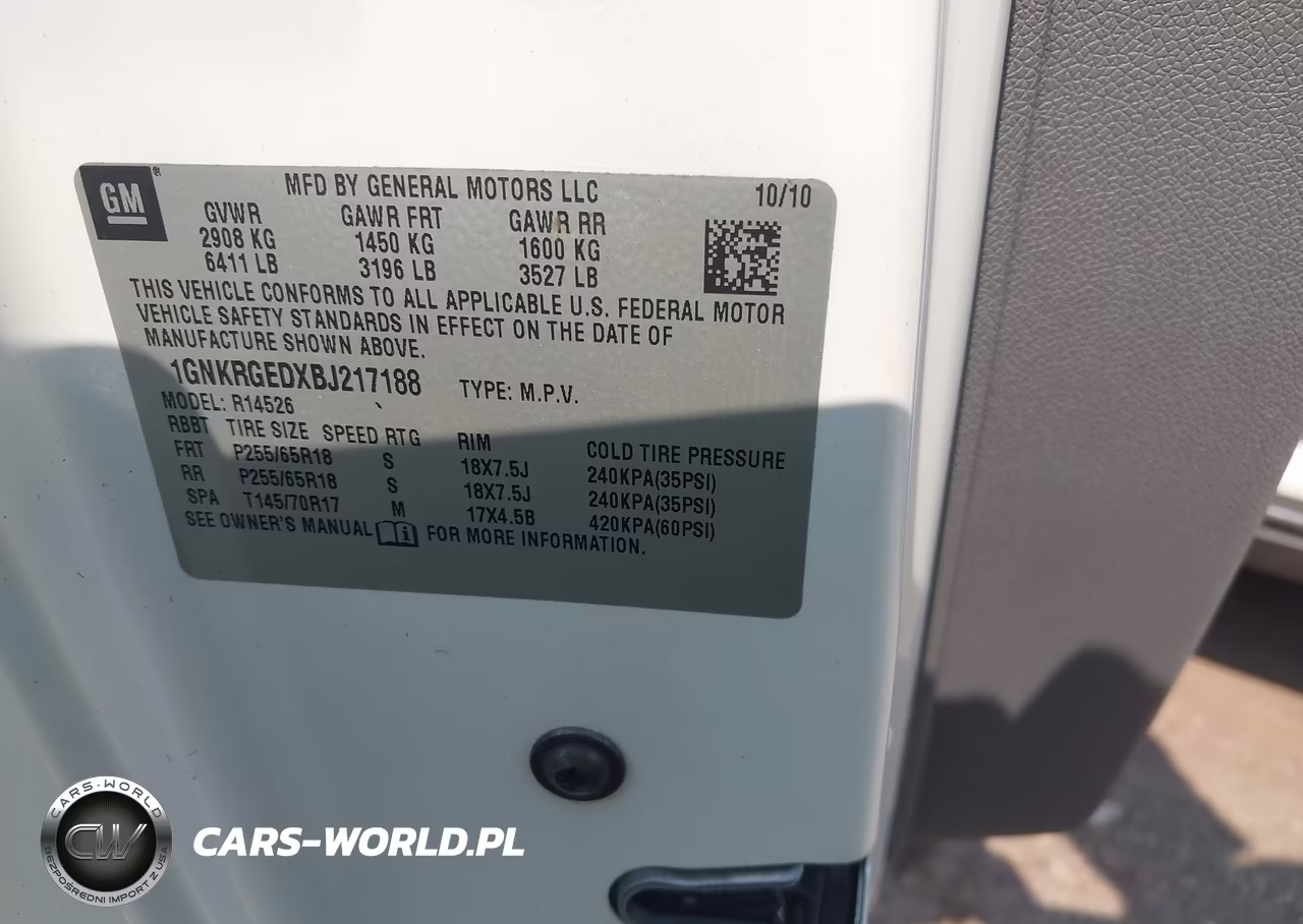 2011 Chevrolet Traverse 1Lt VIN:1GNKRGEDXBJ217188 - 9