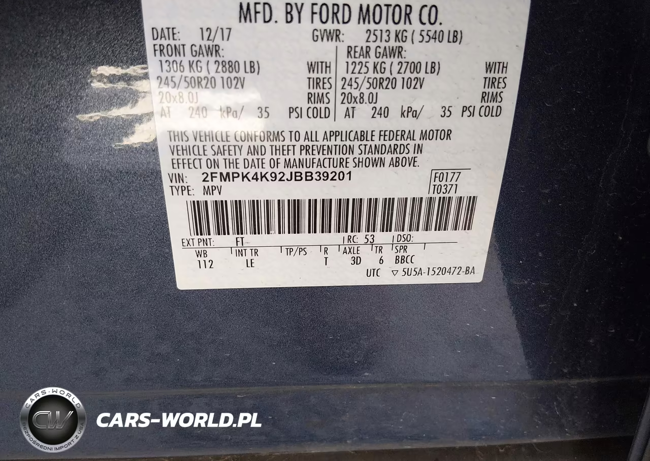 2018 Ford Edge Titanium VIN:2FMPK4K92JBB39201 - 9