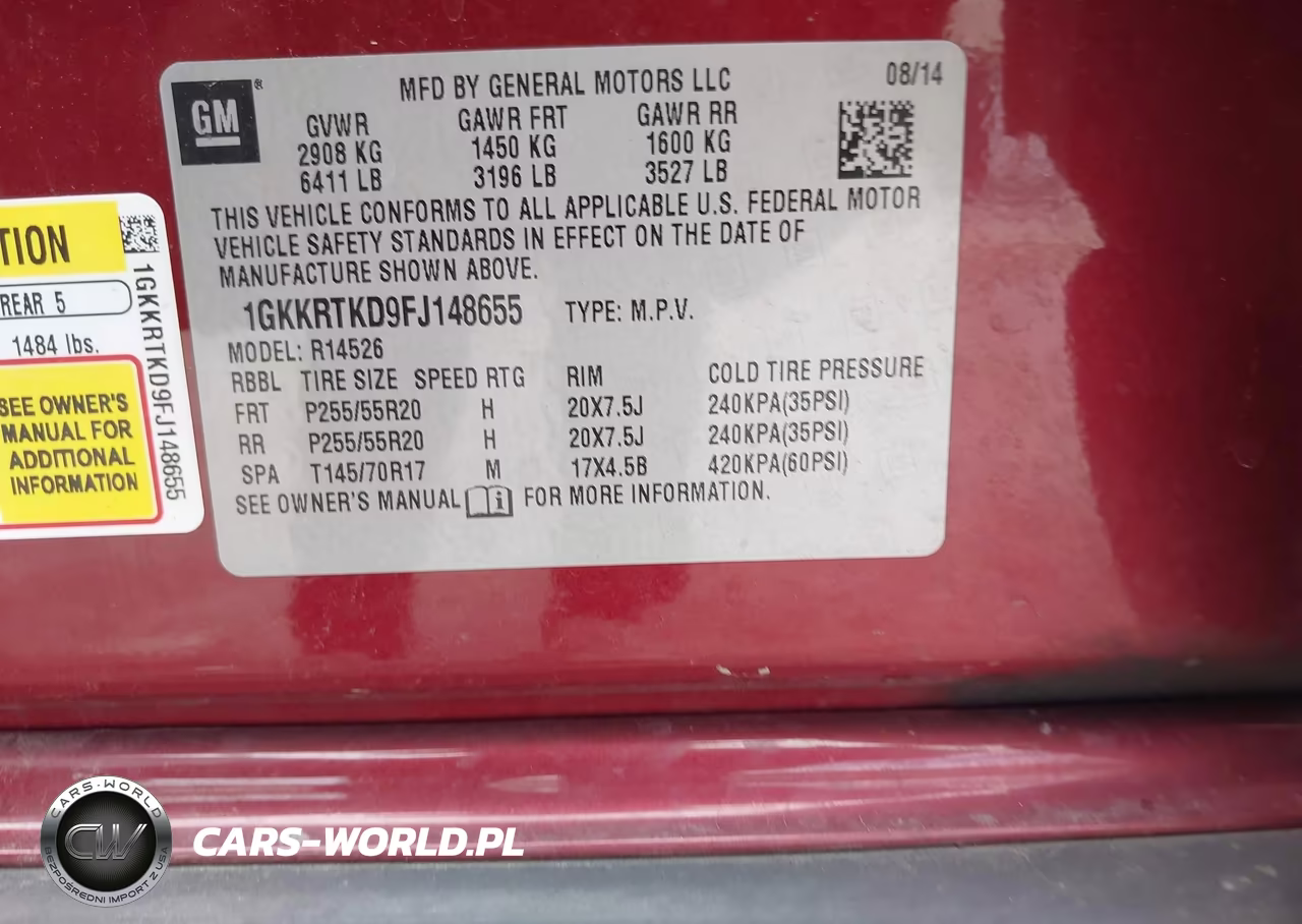 2015 GMC Acadia Denali VIN:1GKKRTKD9FJ148655 - 9