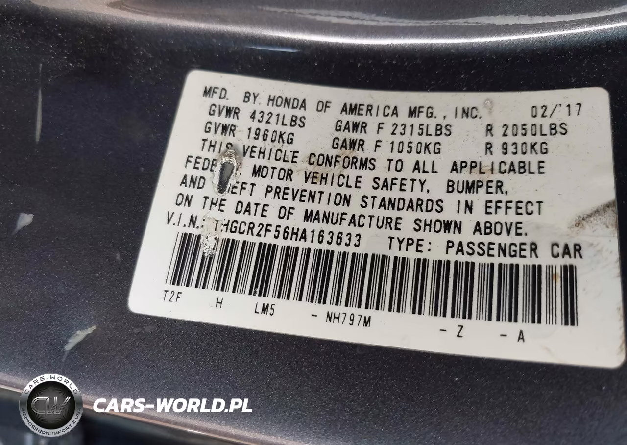 2017 Honda Accord Sport VIN:1HGCR2F56HA163633 - 9