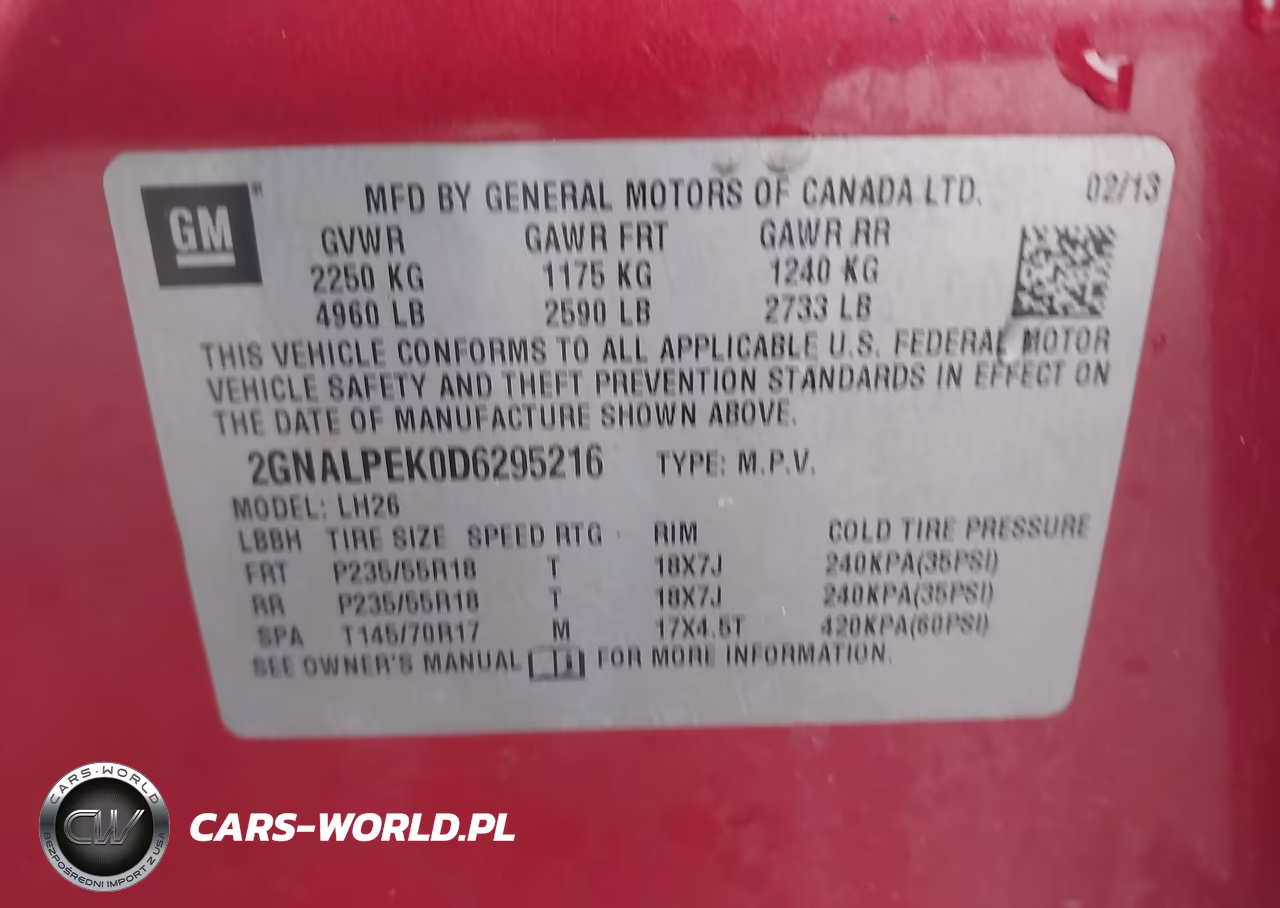 2013 Chevrolet Equinox Lt VIN:2GNALPEK0D6295216 - 9