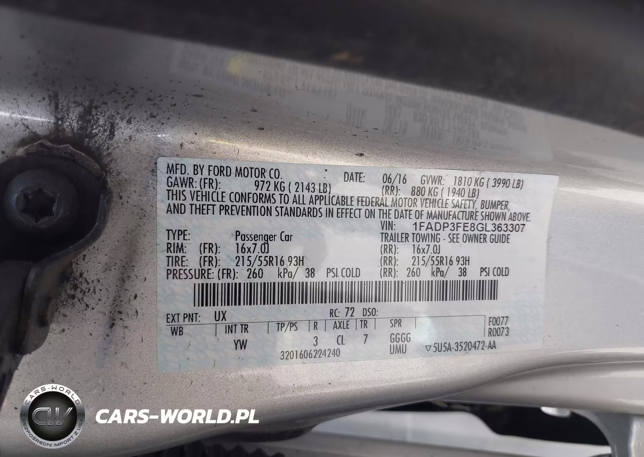 2016 Ford Focus Se VIN:1FADP3FE8GL363307 - 9