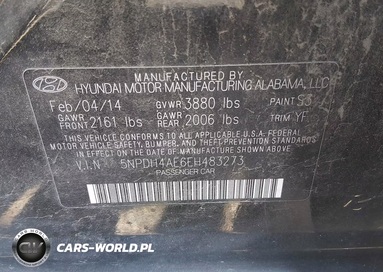 2014 Hyundai Elantra Se VIN:5NPDH4AE6EH483273 - 9