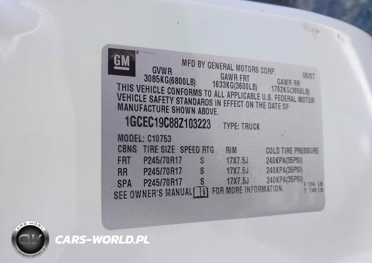 2008 Chevrolet Silverado 1500 Lt1 VIN:1GCEC19C88Z103223 - 9