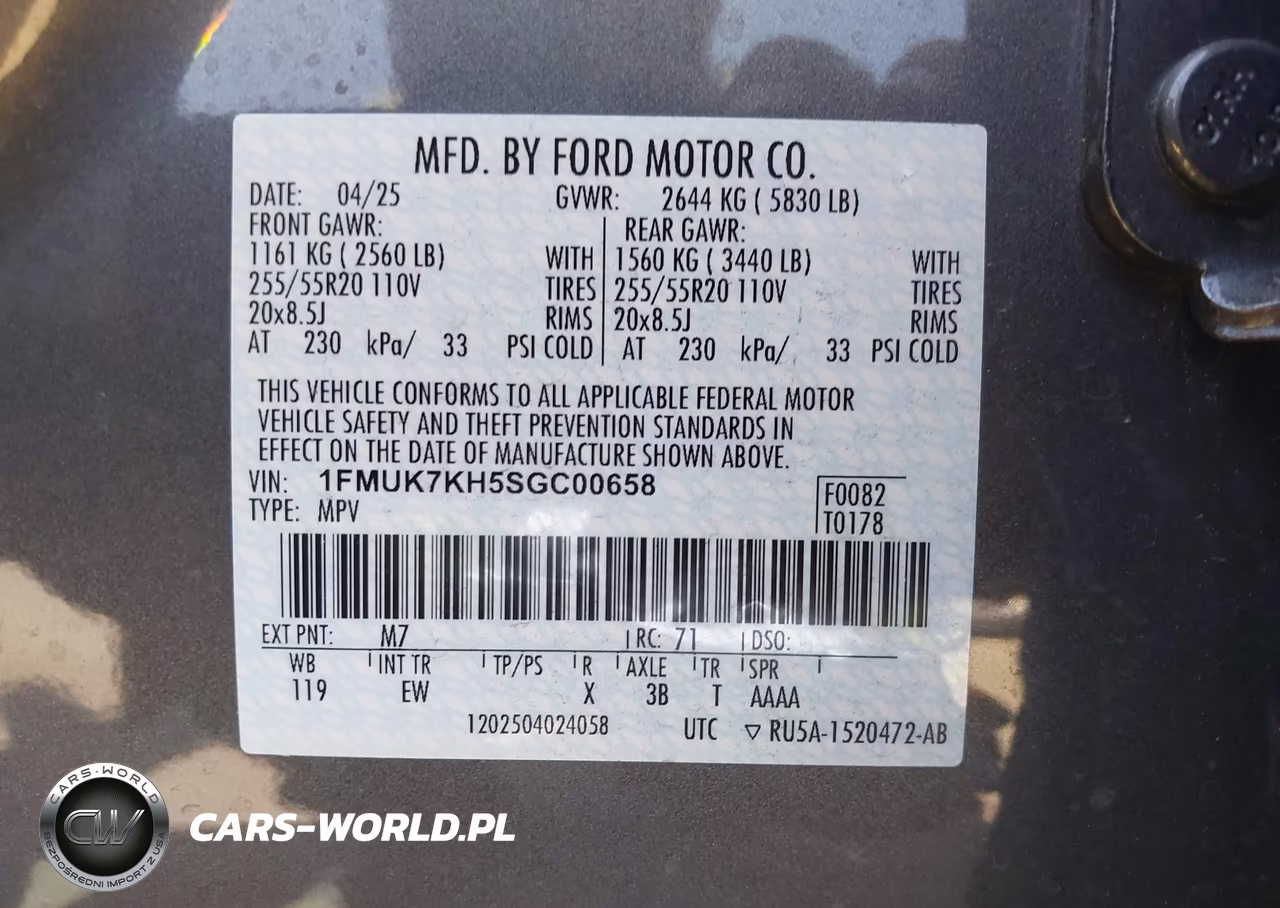 2025 Ford Explorer St-Line VIN:1FMUK7KH5SGC00658 - 9