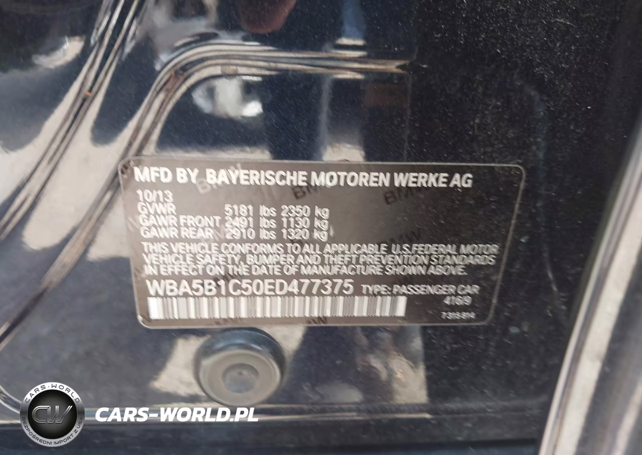 2014 BMW 535I VIN:WBA5B1C50ED477375 - 9