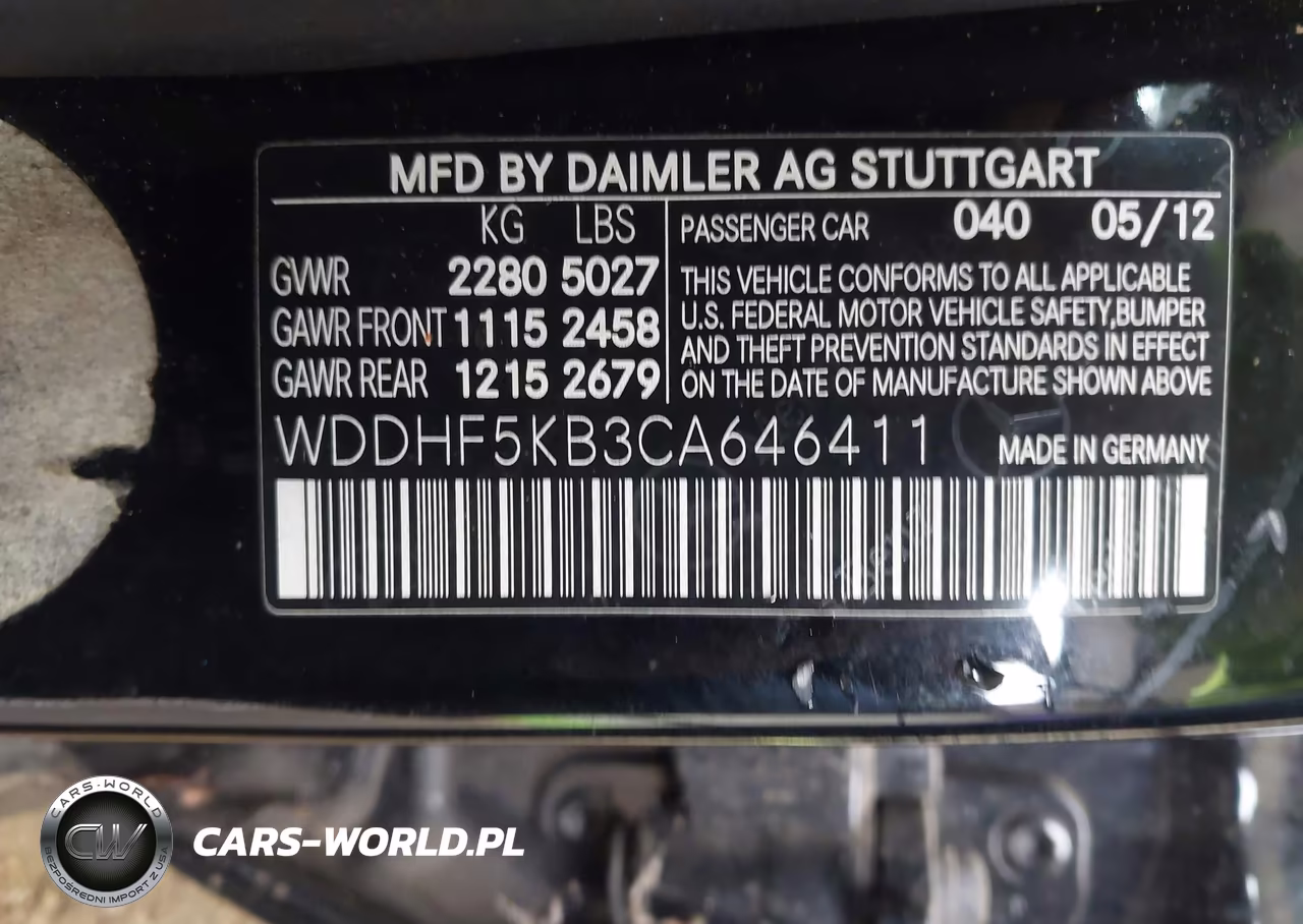 2012 Mercedes-Benz E 350 VIN:WDDHF5KB3CA646411 - 9