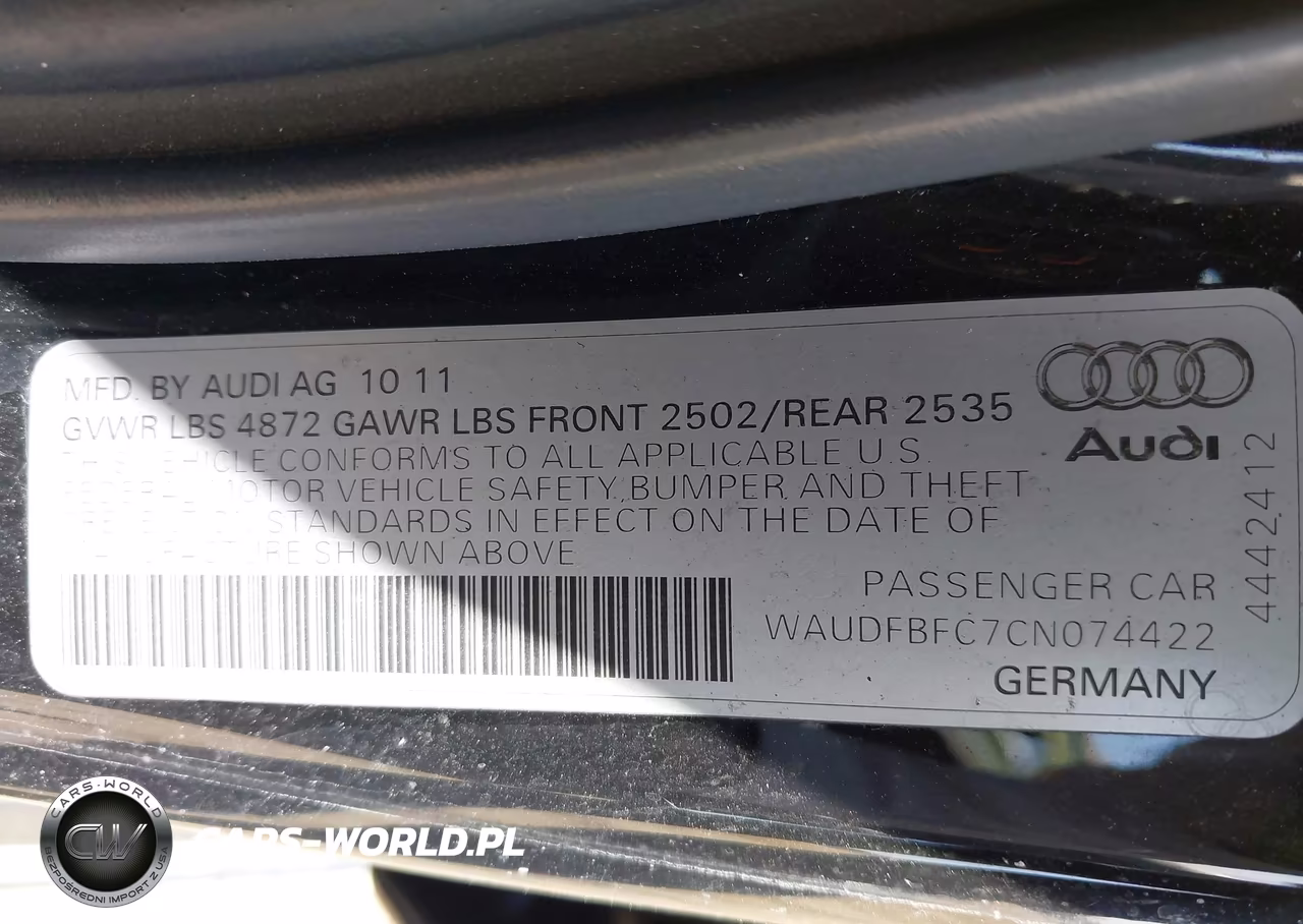 2012 Audi A6 2.0T Premium Plus VIN:WAUDFBFC7CN074422 - 9