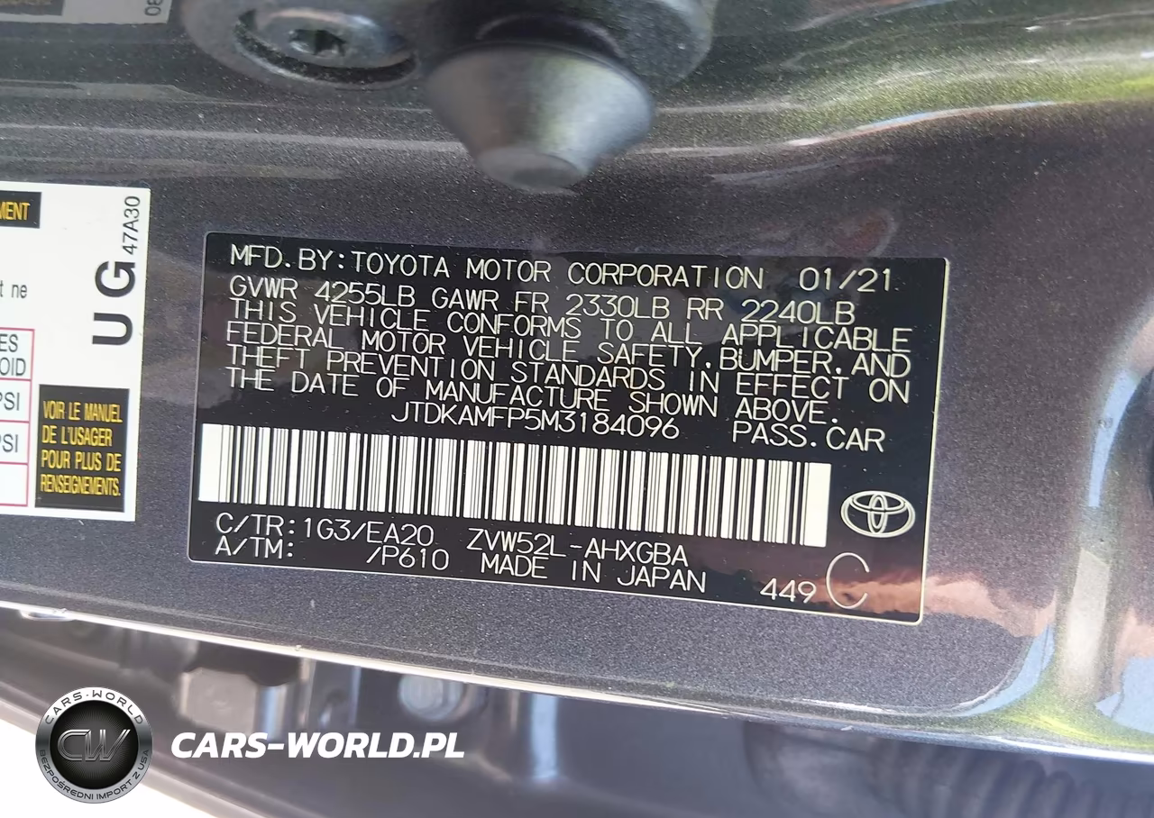 2021 Toyota Prius Prime Xle VIN:JTDKAMFP5M3184096 - 9