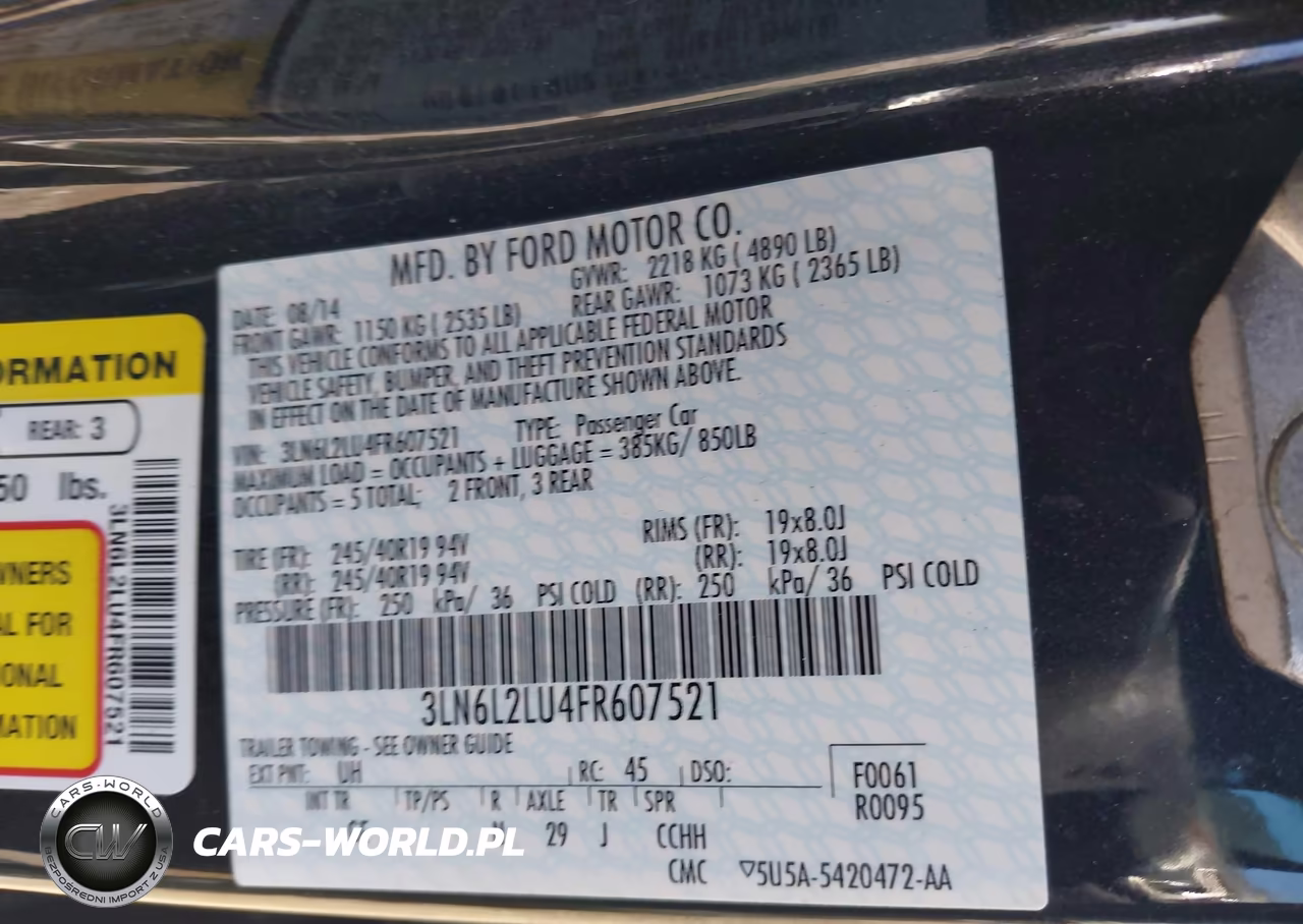 2015 Lincoln Mkz Hybrid VIN:3LN6L2LU4FR607521 - 9